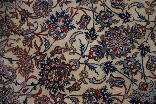 An ivory ground Isfahan rug, 230 x 150cm